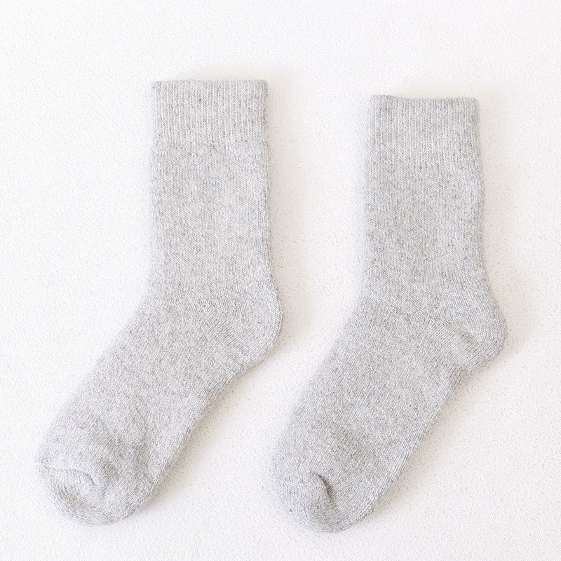 Men's Cashmere Thickened Cashmere Socks Lady Light Grey One size