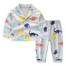 Casual Cotton Loungewear Set For Boys Light Grey 100cm