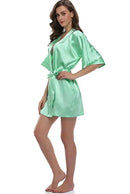 Plain Satin Robes mint XXL