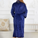 Coral Fleece Long Robe Kimono Gown