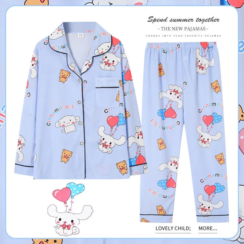 2pcs Long Sleeve Top & Pants Set B-Cinnamoroll Set 14 - (125cm-135cm)