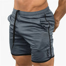 Men Fitness Shorts Gray M