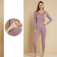 Cashmere Thermal Underwear Suit Womens light purple