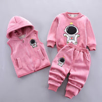 Children's Pyjamas Three Piece Set Astronaut Set Pink