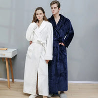 Coral Velvet Thick Couple Bathrobes