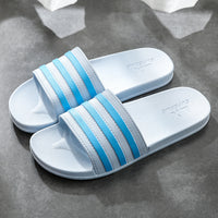 White Stripes Bathroom Slippers 2090Light Blue