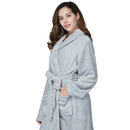 lapel bathrobe women robe