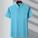 Men's Youth Polo Collar Stripes Real Pocket T-shirt Polo Shirt 1720 Green