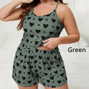 Plus-Size Women Pajamas Sleepwear green XXL