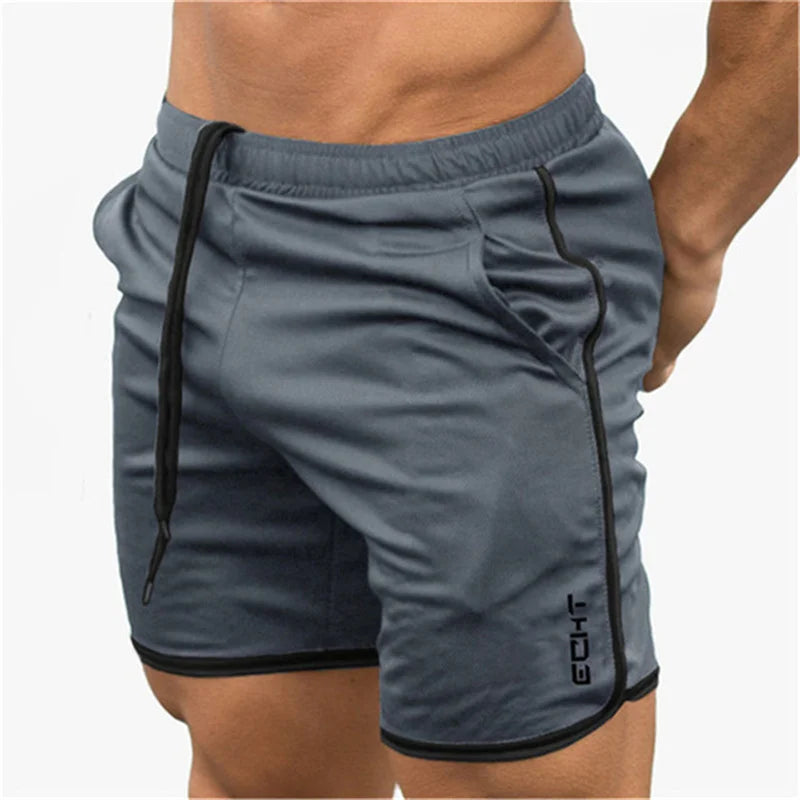 Men Fitness Shorts Gray L