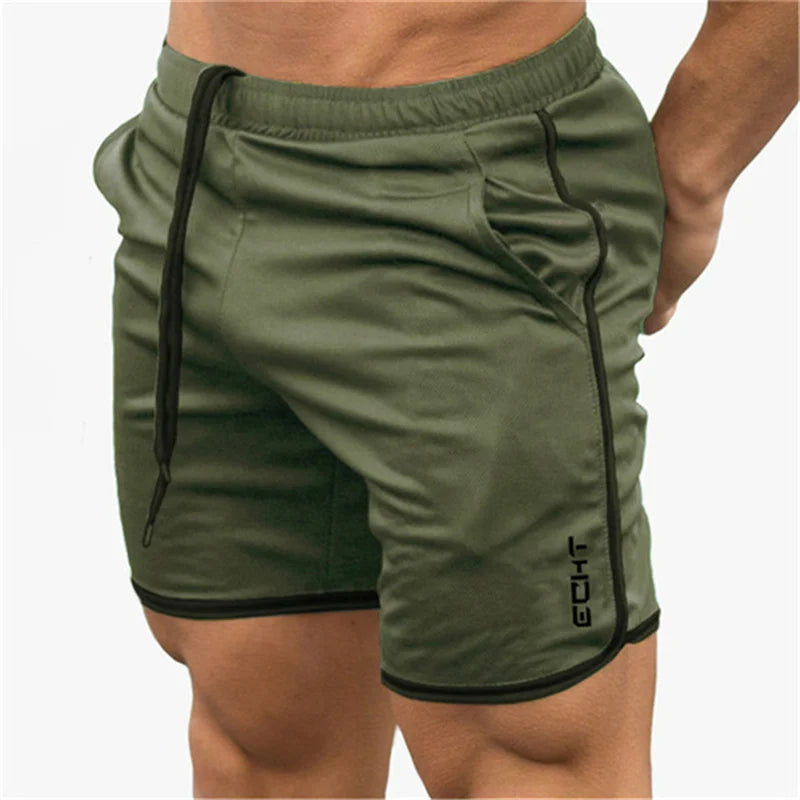 Men Fitness Shorts Army Green XL