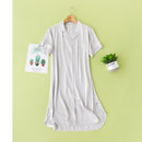 Pocket multi-color satin nightdress Grey