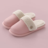 Home non-slip thick warm and comfortable EVA waterproof cotton slippers Pink