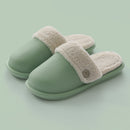 Home non-slip thick warm and comfortable EVA waterproof cotton slippers Green