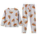 2-piece children's cute bear long-sleeved set Beige 130