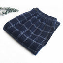 Men Pure Cotton Breathable Pyjamas Pant Navy blue lattice