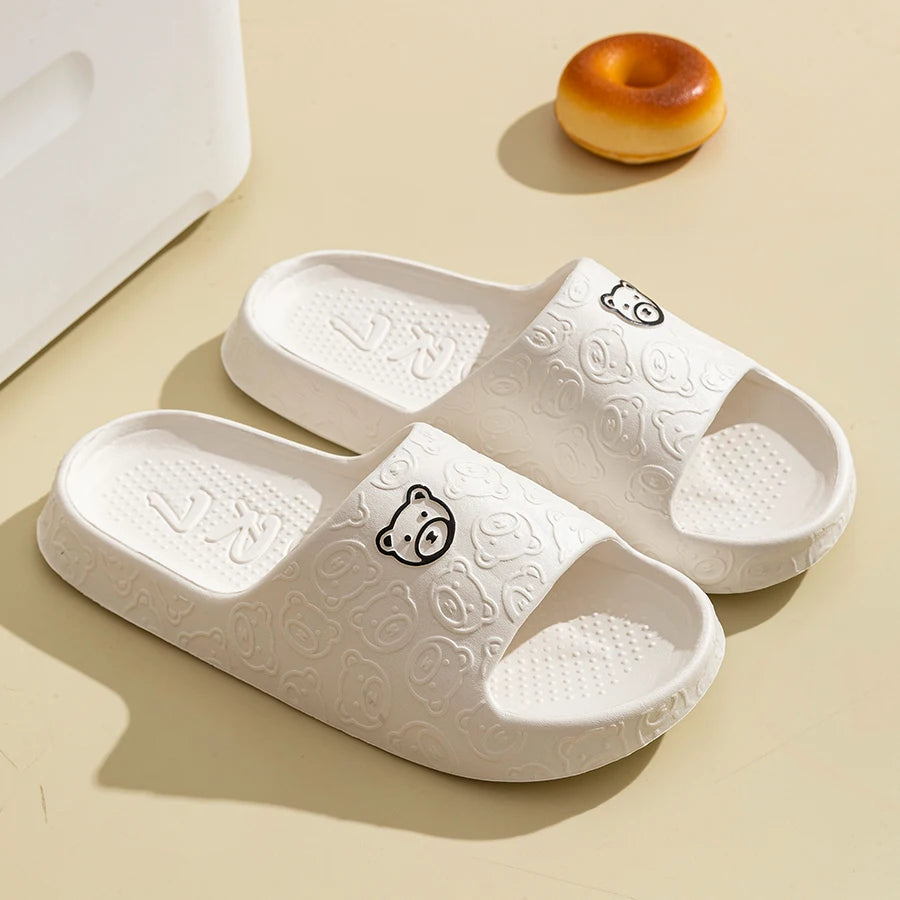 Summer Printing Cute Slippers WHITE 38.5