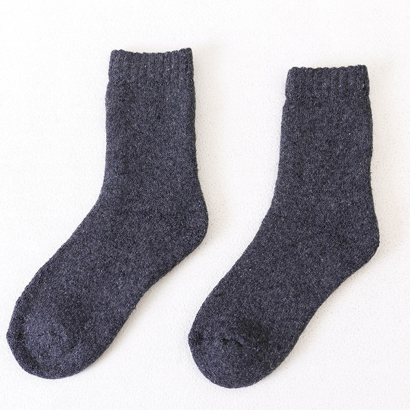 Men's Cashmere Thickened Cashmere Socks Lady Dark Grey One size