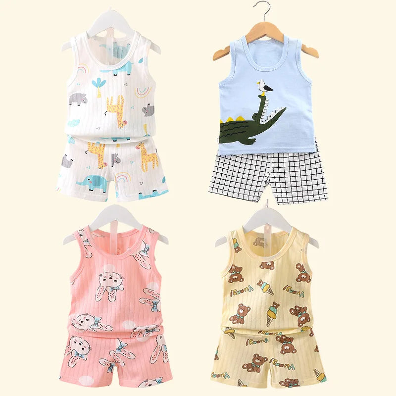 Children's Sleeveless Tops & Shorts