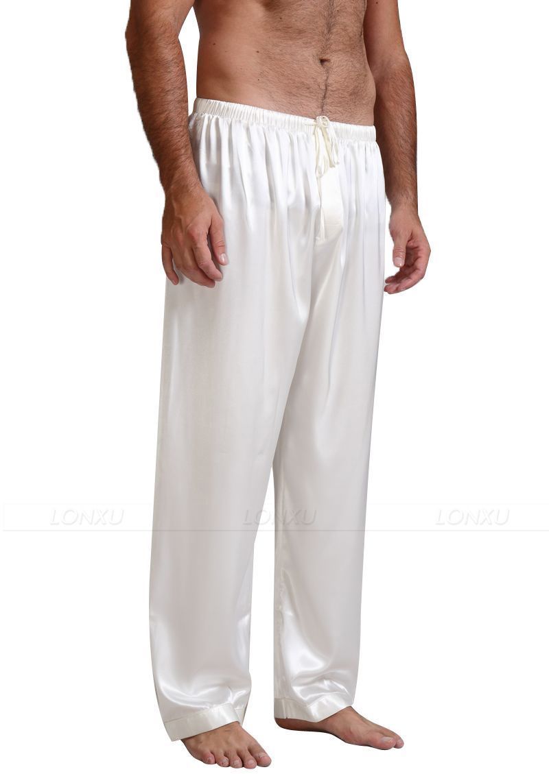 Men's home breathable loose pajamas White