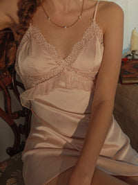 Sexy satin thin nightwear