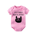 Finger letter romper Pink