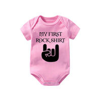 Finger letter romper Pink