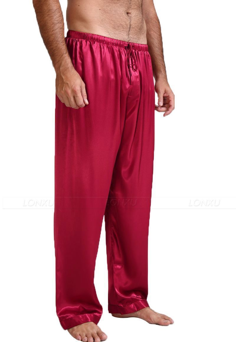 Men's home breathable loose pajamas Red