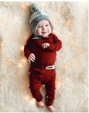 Cotton tracksuits set baby clothing Winered