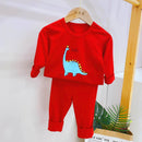 Home Service Suit Chinese Red Autumn Clothing Suit 4Red