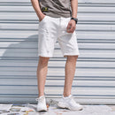 Men's denim shorts White