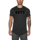 New Gym Wear Plain Shirts Custom Mens Fitness Sports Clothing Black with letter