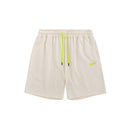 Neon drawstring stretch shorts Beige