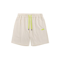 Neon drawstring stretch shorts Beige