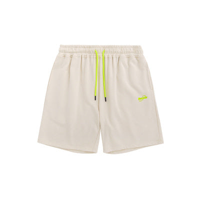 Neon drawstring stretch shorts