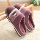 Thick Bottom Plus Velvet Non-Slip Plush Cotton Slippers Purple