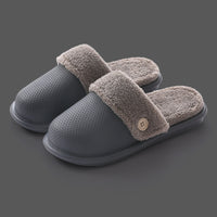 Home non-slip thick warm and comfortable EVA waterproof cotton slippers Grey