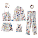 Seven-Piece Pyjamas Simulation Silk Set