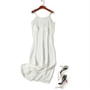 Suspender Pure Silk Nightdress White