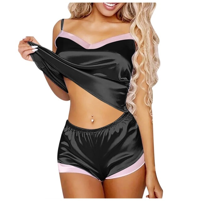 Pyjamas Ladies Nightwear Women Pajamas Sexy Nightclothes Black