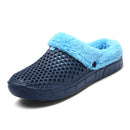 Fuzzy Plush Garden Clogs Blue