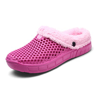 Fuzzy Plush Garden Clogs Pink