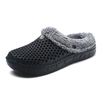 Fuzzy Plush Garden Clogs Black