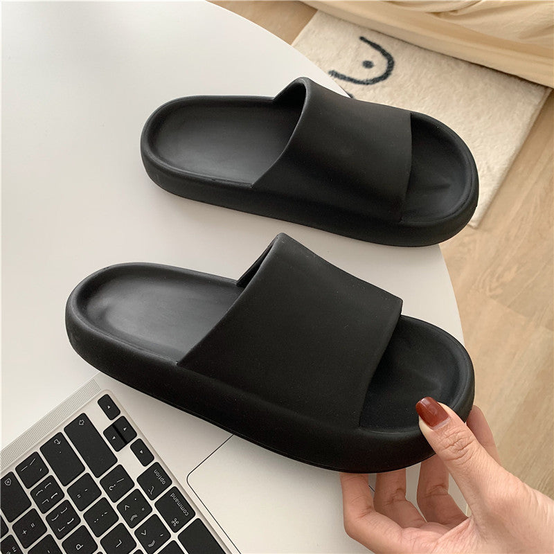 Thick - Soled With Non - Slip Bath Slippers Black