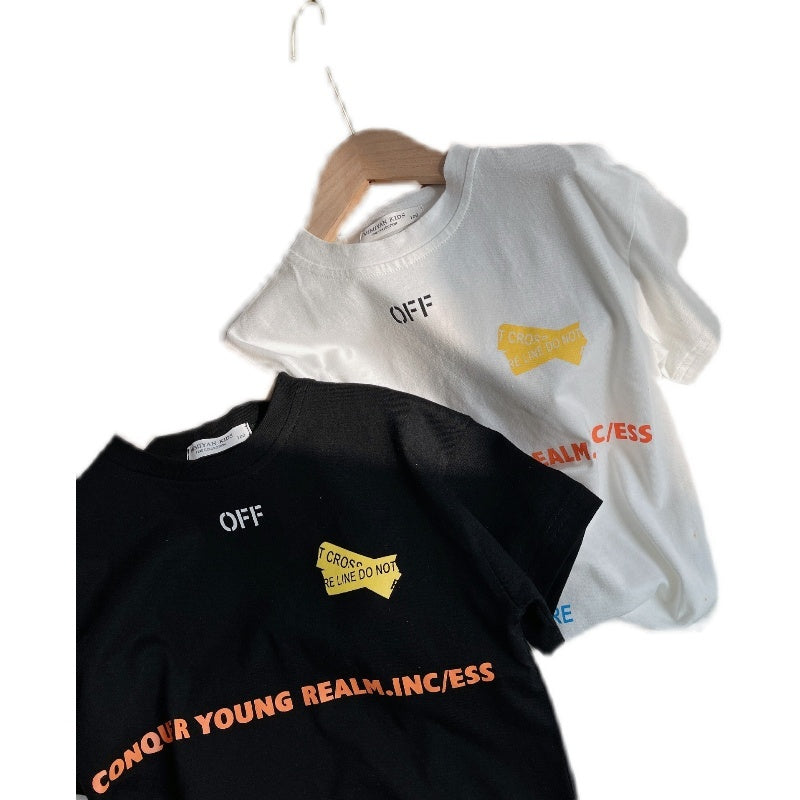 Children Letter Print T- shirt