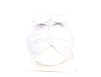 Cute and Soft Turban Headwrap For Little Girls 35 to 48 White