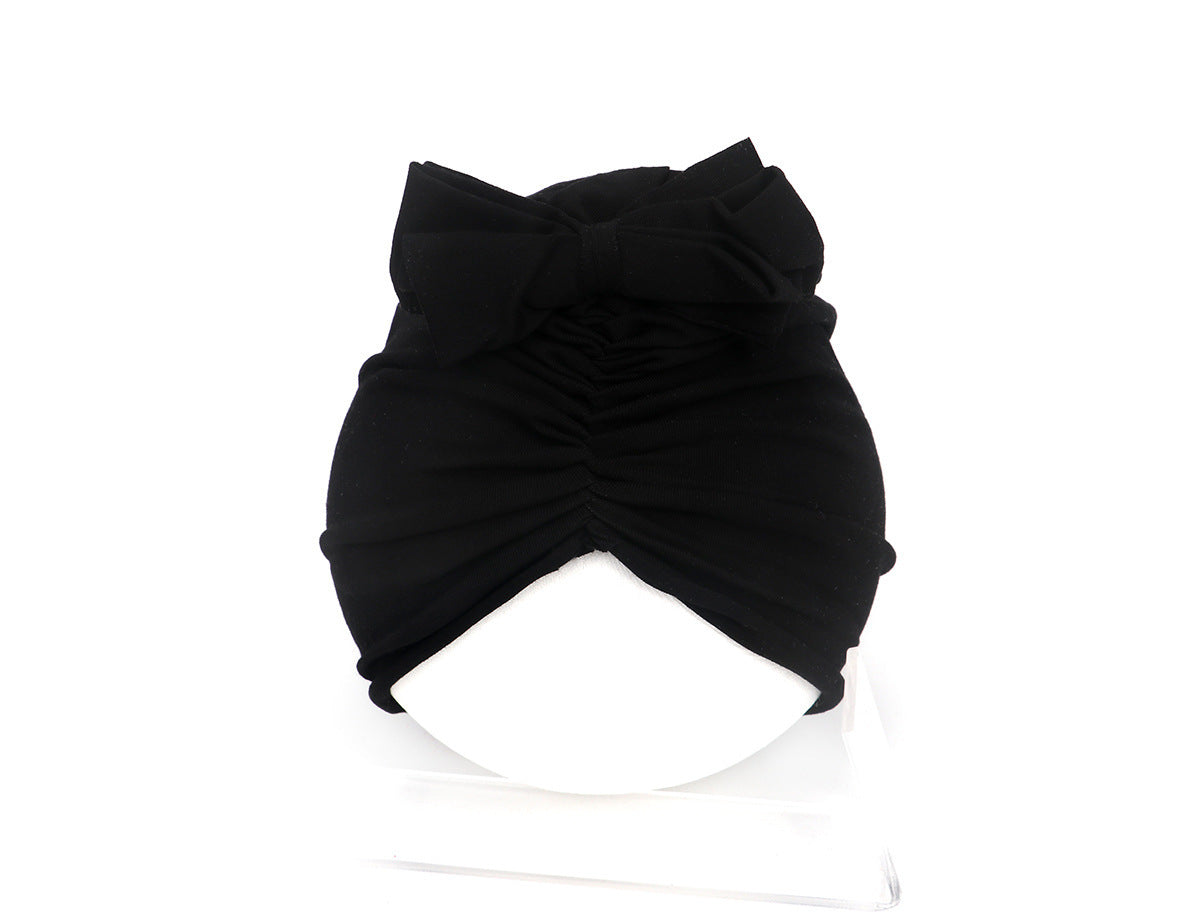 Cute and Soft Turban Headwrap For Little Girls 35 to 48 Black