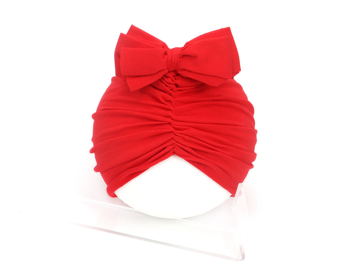 Cute and Soft Turban Headwrap For Little Girls 35 to 48 Red