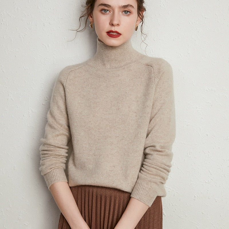 Merino Wool+Cashmere Sweater Milk camel