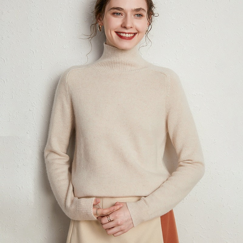 Merino Wool+Cashmere Sweater Light rice